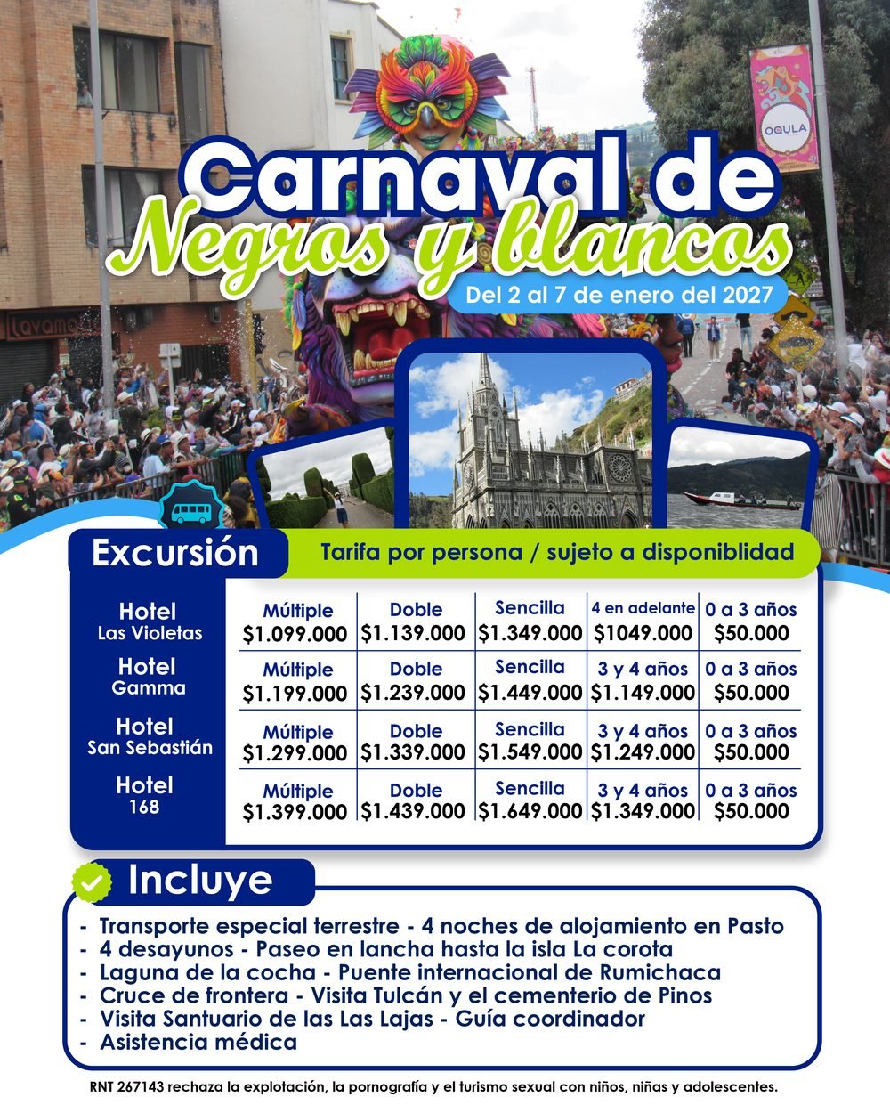 Flyer Oficial Carnavales de Pasto 2027