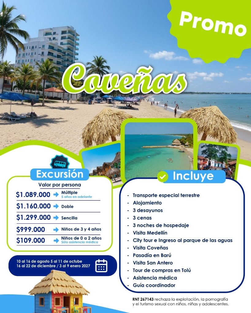 Excursión a Coveñas y Tolú desde Cali